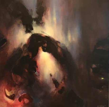 ombre de nuit (acrylique sur toie 100 x 100 cm) 2017